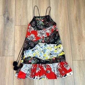 BNWT Nicole Miller Spaghetti Strap Slip Black/Red Dress